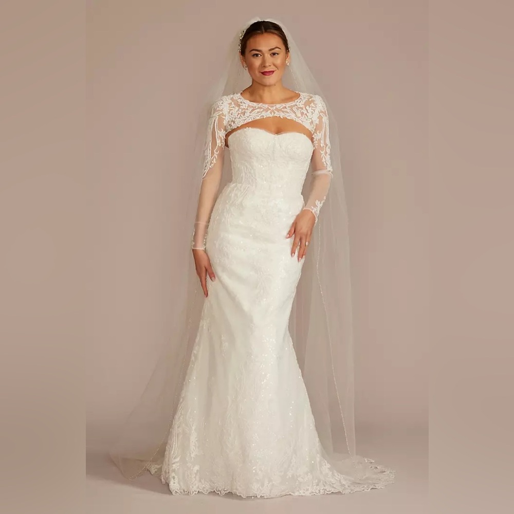 Oleg Cassini White Lace Wedding Dress
